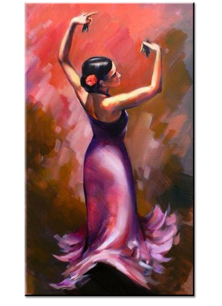 Dancing in a purple Dress