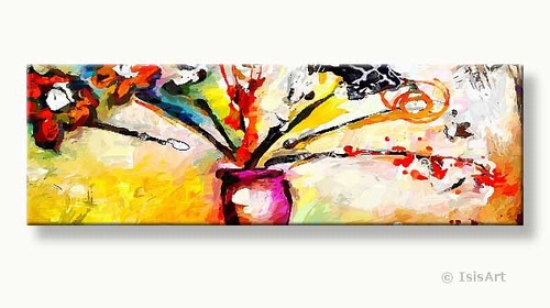 Colorful flowers in the vase