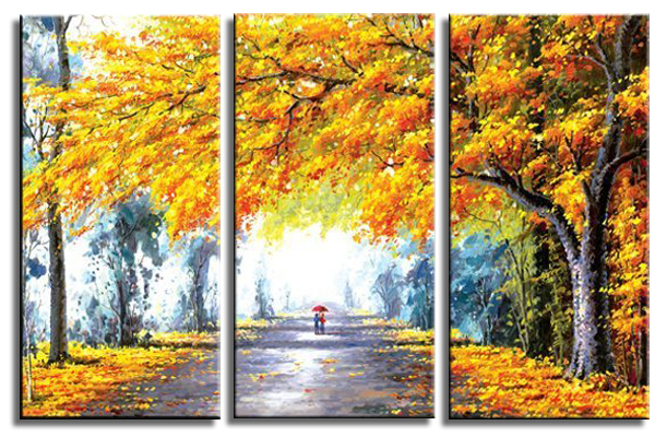 Golden Leaves in the Fall