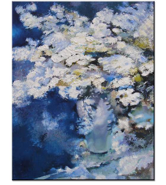 Bouquet in Blue Vase