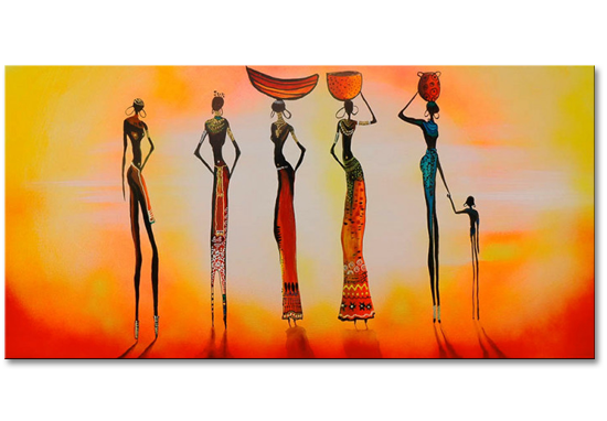 African women in the Sunset