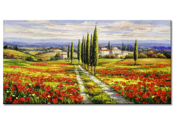 Row of Cypress Trees