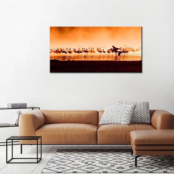 01 Flamingos in the sunset