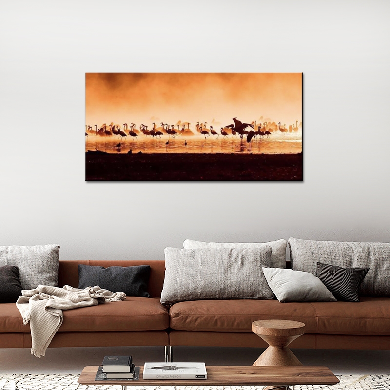 01 Flamingos in the sunset