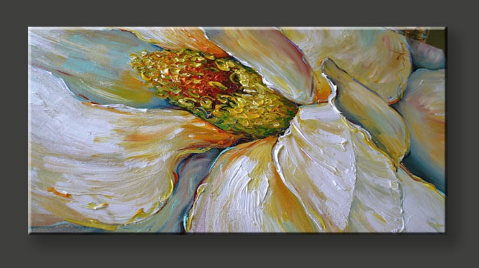 bloemknop modern schilderij