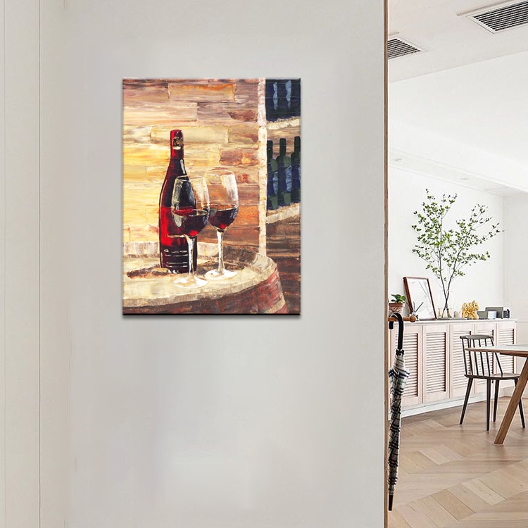 Bottle of red Wine, 2 Glasses