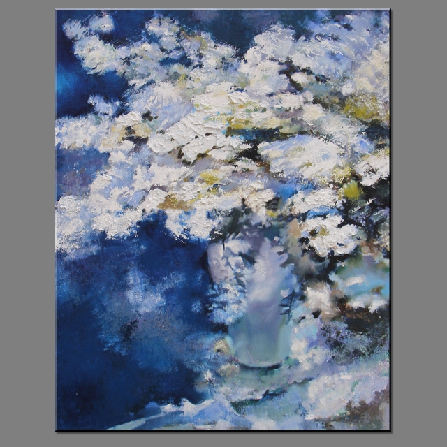 Bouquet in Blue Vase