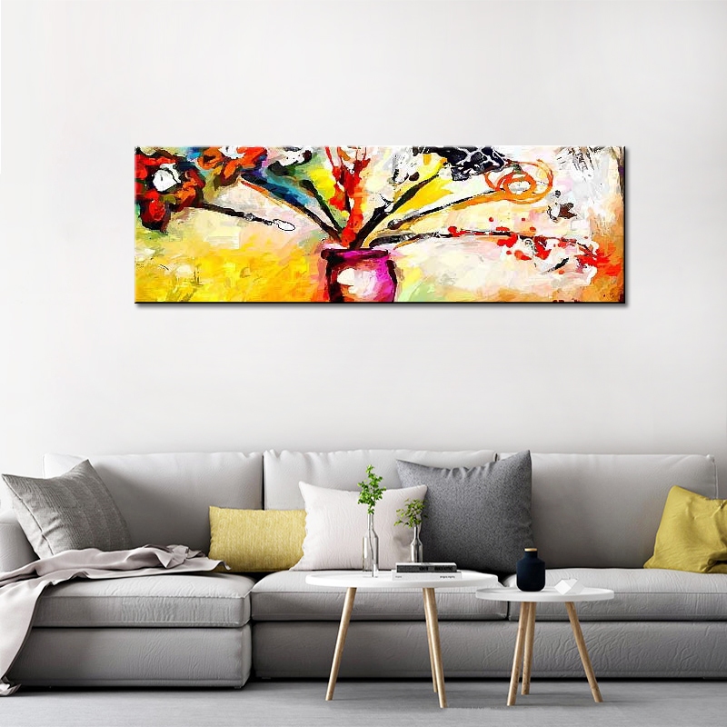 Colorful flowers in the vase