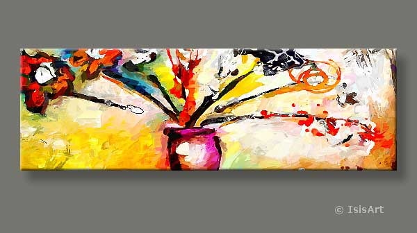 Colorful flowers in the vase