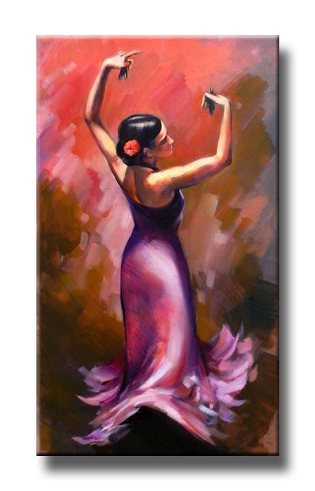 Dancing in a purple Dress