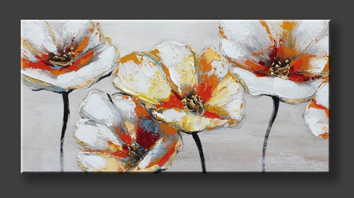 Flowers in white / orange