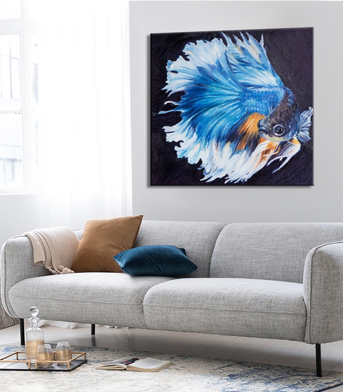 Halfmoon Blue Betta Fish