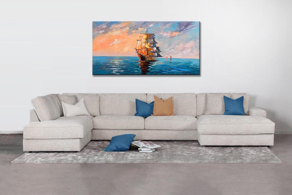 Homing Boats at Sunset