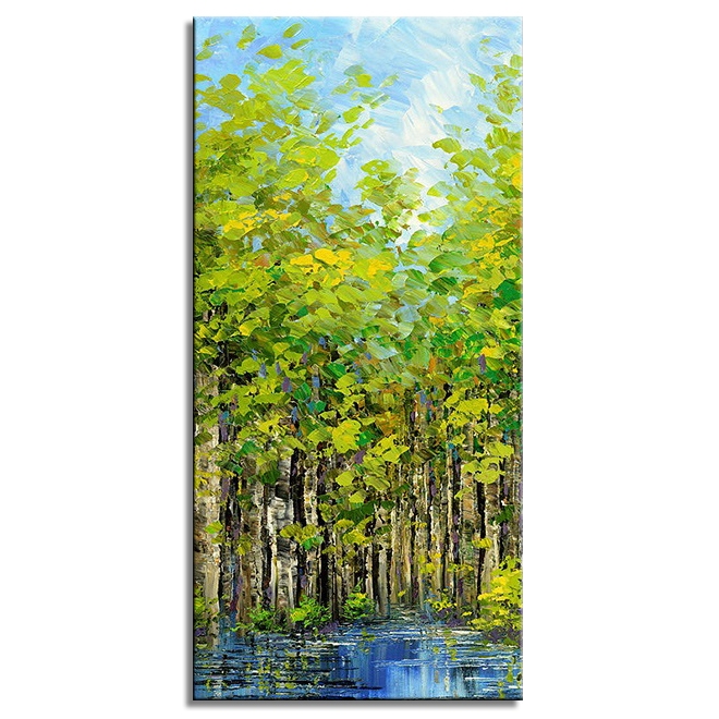 Puddle in green forest 08