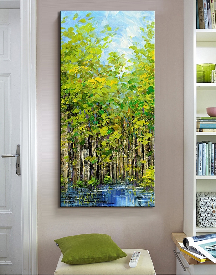 Puddle in green forest 08