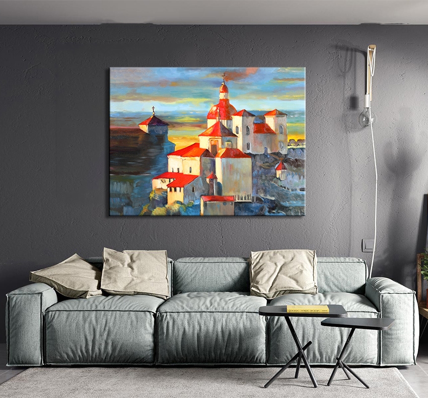 Village on a hill