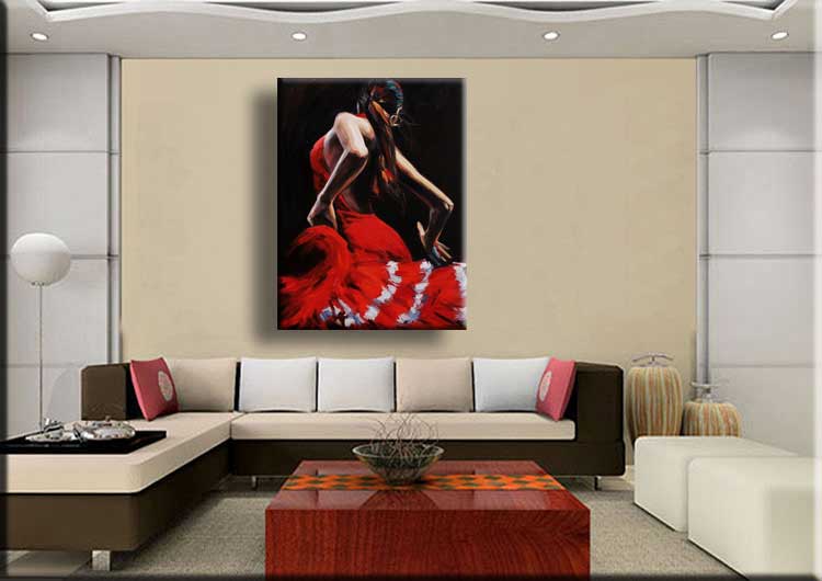danseres-schilderij-flamingo-interieurfoto