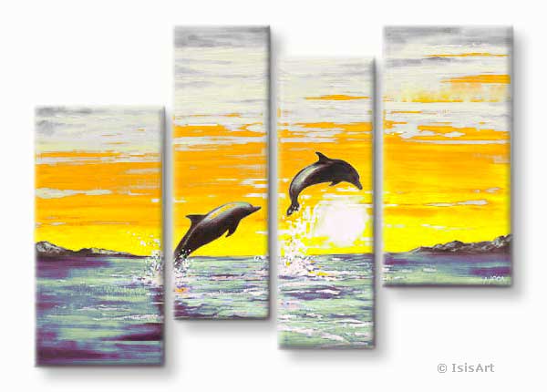 Dolfijnen-schilderij